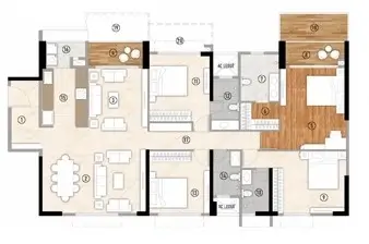 4 BHK Floor Plan